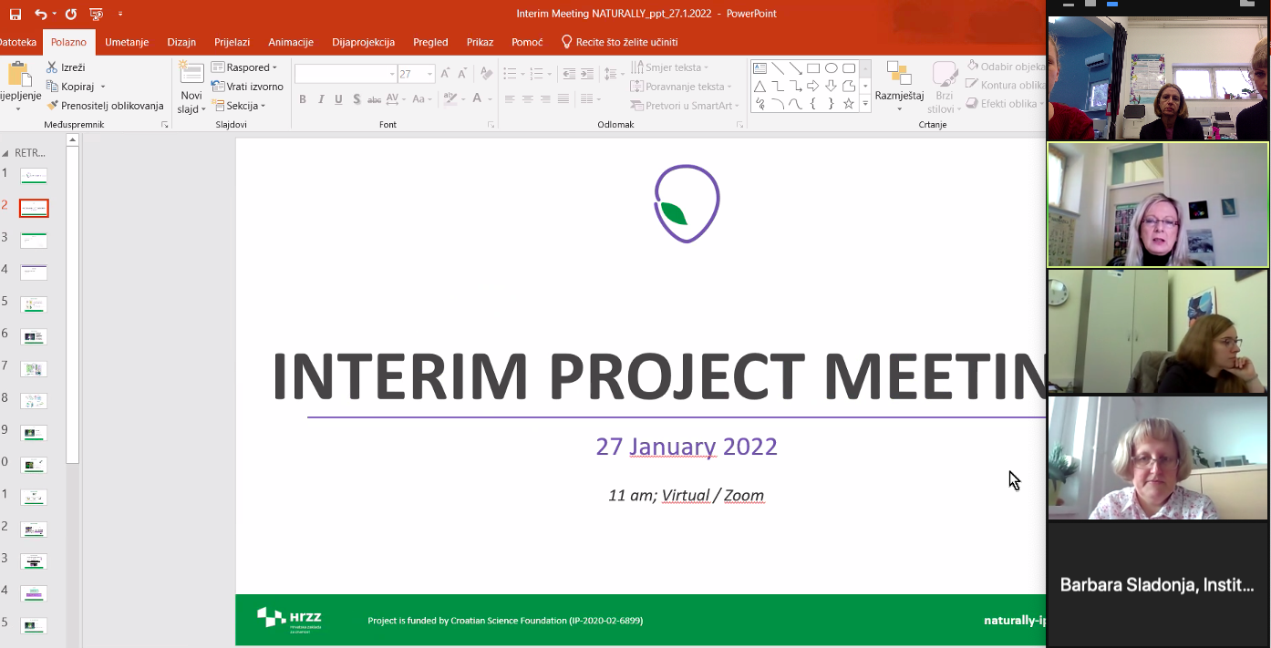Interim project meeting Naturally 27 01 2022